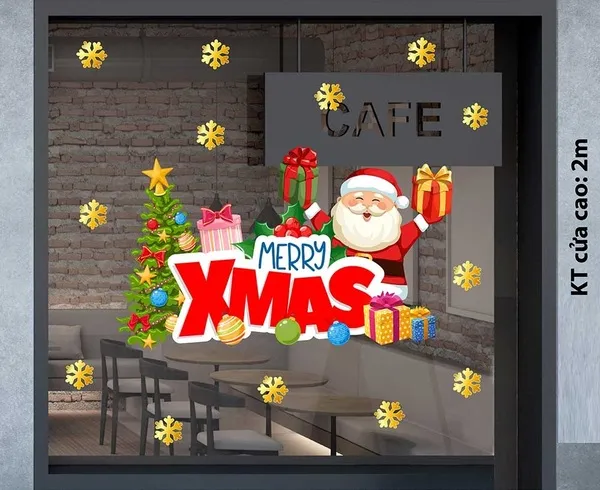 Decal trang trí noel quận 8