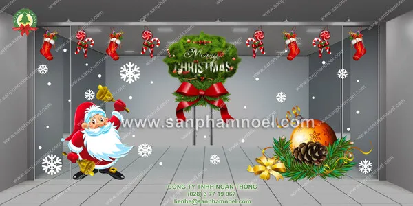 Decal trang trí noel quận 8