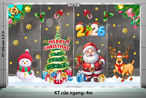 Decal trang trí noel quận Thủ Đức