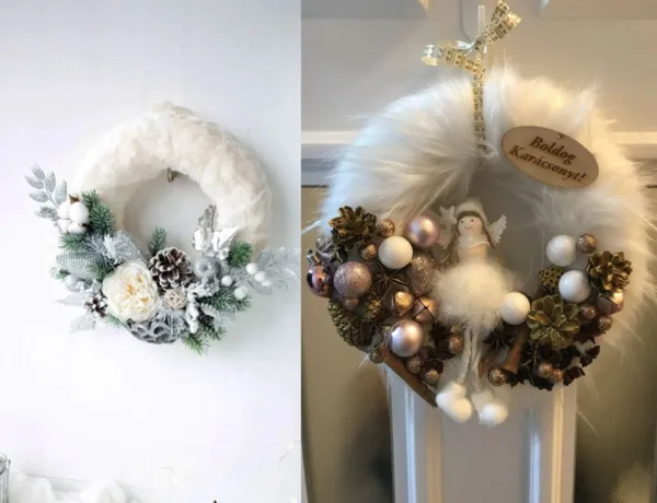 Vòng nguyệt quế Noel treo cửa