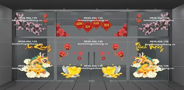 Decal trang trí tết quận Phú Nhuận