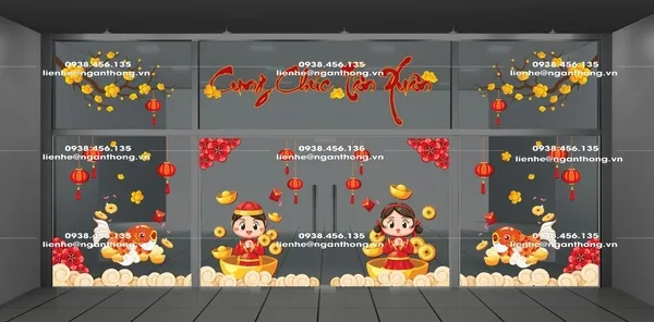 Decal trang trí tết quận Phú Nhuận