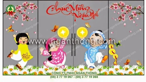 Decal trang trí tết Quận 10