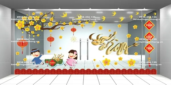 Decal trang trí tết Quận 8