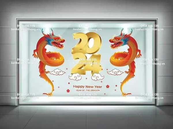 Decal trang trí tết Quận 8