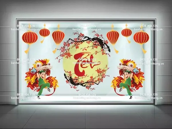 Decal trang trí tết Quận 8