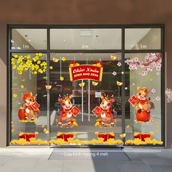 Decal trang trí tết quận Tân Bình