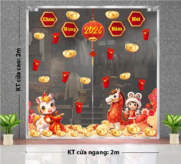 Decal trang trí tết quận Tân Bình