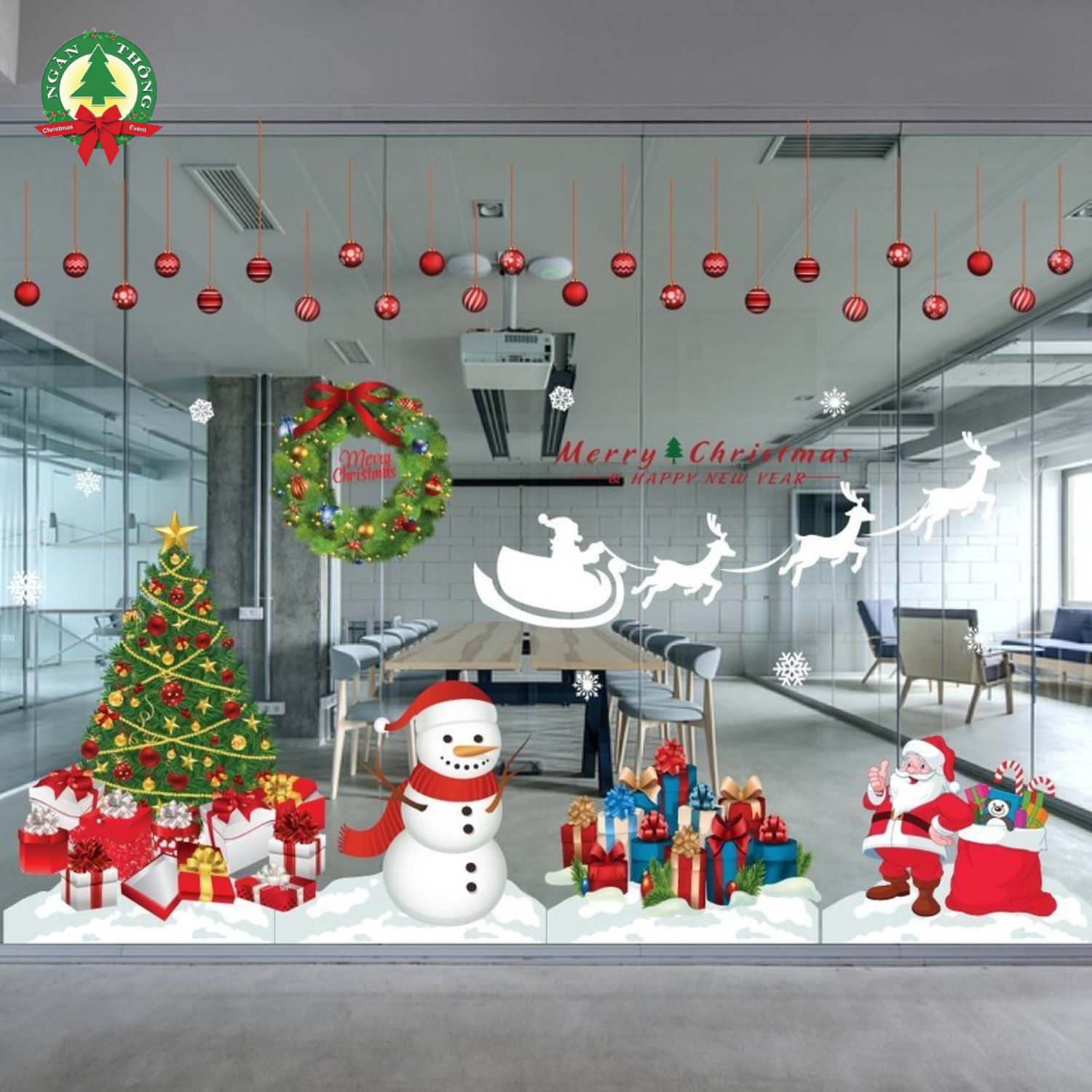 Mẫu Decal Trang trí Noel Quận 10 Giá Rẻ - Trang Trí Nhanh Gọn, Tiết Kiệm