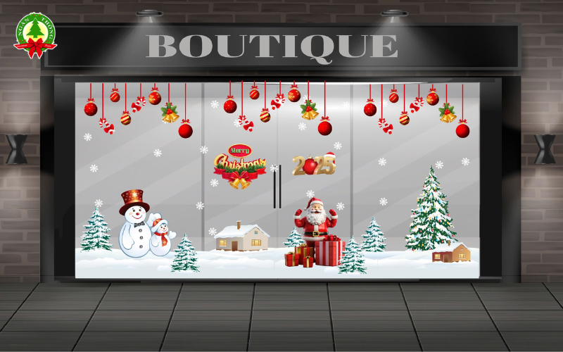 Decal trang trí Noel quận 8 đẹp lung linh - Giá tốt bất ngờ