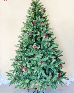 Cây thông Noel 3 loại lá gắn trái thông mã LP-3LLQC, cao 90cm đến 4m5