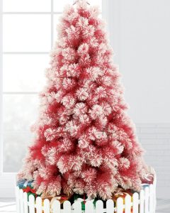 Cây thông Noel cước màu đỏ phủ tuyết mã LP-RHN, cao 1m5 đến 2m