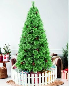 Cây thông Noel cước nở hoa gắn trái thông mã LP-PD, cao 1m5 đến 2m1