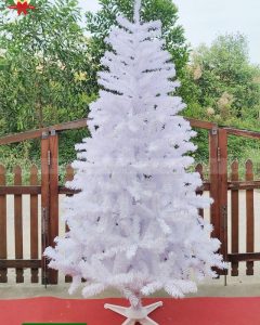 Cây thông Noel đầu tròn màu trắng 2IN mã LP-TNQC, cao 90cm đến 4m5