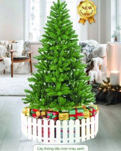 Cây thông Noel đầu tròn màu xanh mã LP-TN-7, cao 2m1