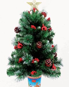 Cây thông Noel mini 3 loại lá có trang trí mã LP-TDC, cao 38cm đến 75cm
