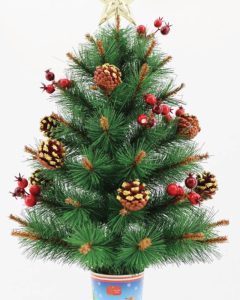 Cây thông Noel mini cước đầu vàng có trang trí mã LP-HN, cao 60cm đến 75cm