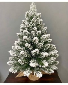 Cây thông Noel mini đầu nhọn phủ tuyết mã LP-FV-HS, cao 60cm