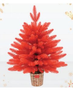 Cây thông Noel mini PE đỏ mã LP-RM, cao 60cm