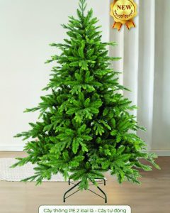 Cây thông Noel PE 2 loại lá mã LP-ACA, cao 1m5 đến 2m4