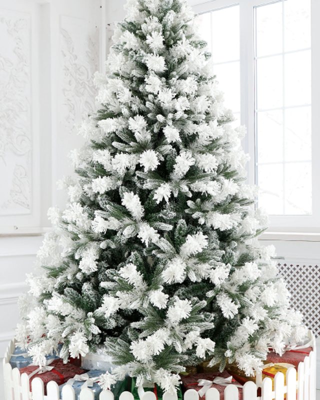 Cây thông Noel PE cước trắng phủ tuyết mã LP-MI-HS, cao 1m5 đến 2m1