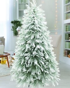 Cây thông Noel PE + PVC lá rủ phủ tuyết mã LP-WL-HS, cao 1m5 đến 2m4