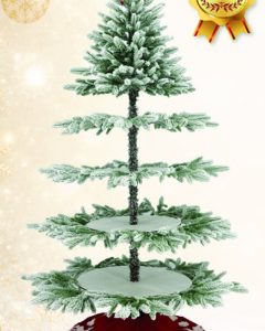 Cây thông Noel trưng bày toàn bộ lá PE phủ tuyết - Baby Doll mã LP-BABY-6, cao 1m2